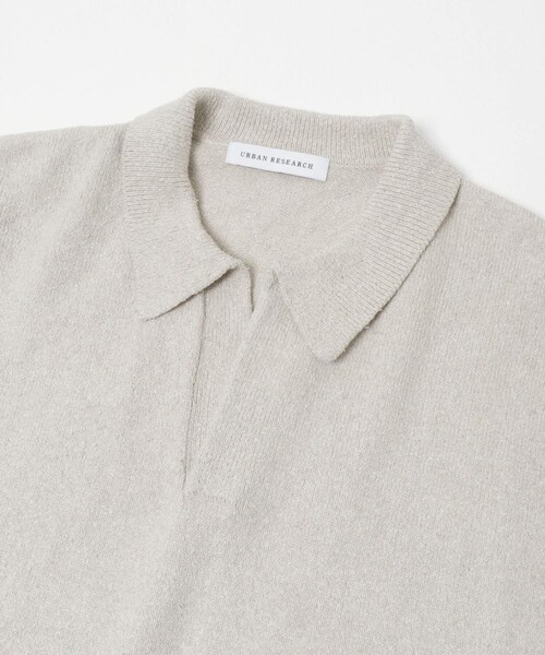 URBAN RESEARCH(アーバンリサーチ)の「SILK NOIL スキッパーポロニット(ポロシャツ・メンズ・NATURAL/BLACK・M/L)」の15枚目の写真