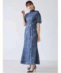 LAGUNAMOON | LADYジャガードレースフレアーワンピース(ドレス)