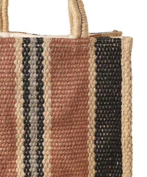ADAM ET ROPE'（アダムエロペ）の「【MAISON BENGAL（メゾンベンガル）】Small Jute BoxTote（トートバッグ・レディース・ダークブラウン系・F）」の10枚目の写真