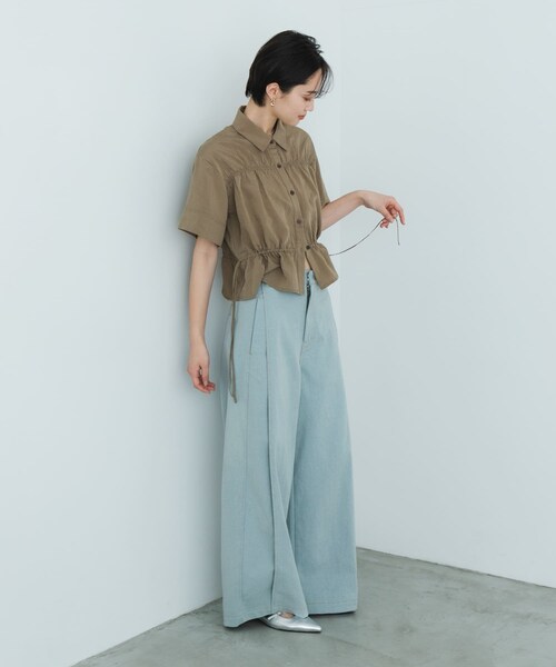 SENSE OF PLACE by URBAN RESEARCH(センスオブプレイスバイアーバンリサーチ)の「デニムライクスラックス(デニムパンツ・レディース・ONE WASH/BLACK/L.INDIGO・S/M)」の11枚目の写真