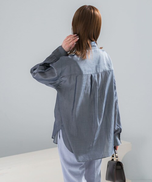 URBAN RESEARCH ROSSO（アーバンリサーチロッソ）の「タイ付デニムライクシアーシャツ（シャツ/ブラウス・レディース・L.BLUE/INDIGO・Free）」の19枚目の写真