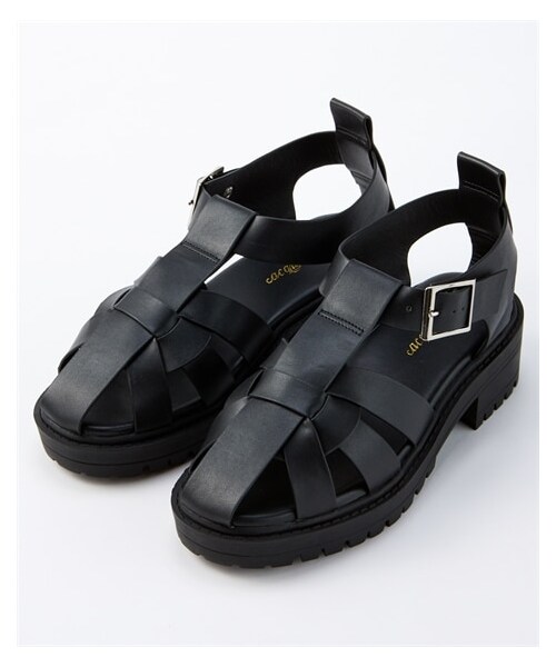 nissen（ニッセン）の「【ゆったり幅広】厚底グルカサンダル（低反発中敷）（ワイズ４Ｅ）（サンダル・メンズ・黒/ライトベージュ・M=23.0~23.5cm/4E/L=24.0~24.5cm/4E/LL=25.0~25.5cm/4E/3L=26.0~26.5cm/4E）」の4枚目の写真