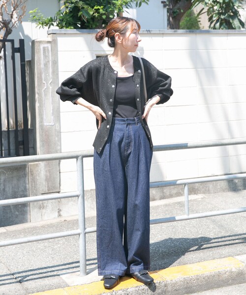 ITEMS URBANRESEARCH（アイテムズ アーバンリサーチ）の「ドットボタンラメニットカーディガン（カーディガン/ボレロ・レディース・BLK/RED/GRY・FREE）」の11枚目の写真