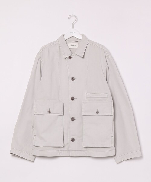 ADAM ET ROPE'（アダムエロペ）の「MENS【LEMAIRE】BOXY JACKET - SNOWY DENIM（カバーオール・メンズ・ライトグレー・L/M/S）」の3枚目の写真
