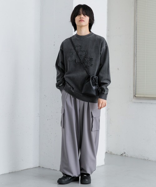 SENSE OF PLACE by URBAN RESEARCH(センスオブプレイスバイアーバンリサーチ)の「フェイクレザー2WAYキンチャクバッグ(ショルダーバッグ・メンズ・GREIGE/BLACK/MINT/BLUE・one/One)」の13枚目の写真