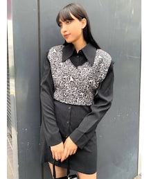 EMODA | ビッグカラーシャツワンピース(ワンピース)