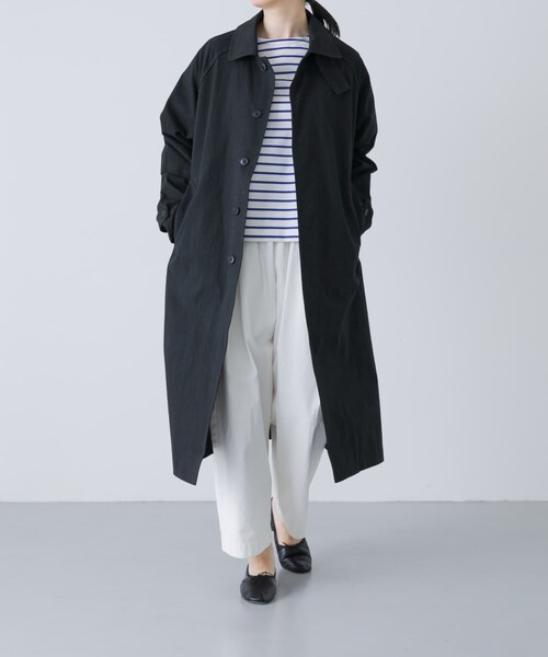 かぐれ(カグレ)の「コットンバルコート(ステンカラーコート・レディース・IVORY/BEIGE/BLACK・Free)」の18枚目の写真