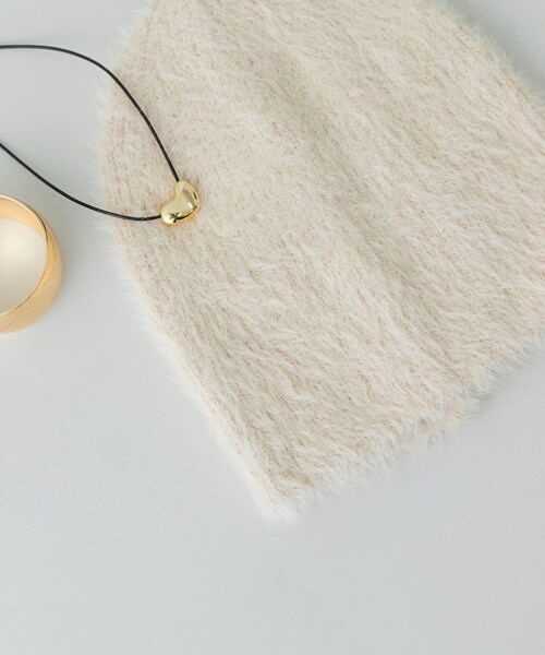 RODE SKO（ロデスコ）の「フェザーヤーンニットワッチ（ニットキャップ/ビーニー・レディース・IVORY/GRAY/BEIGE・one）」の5枚目の写真