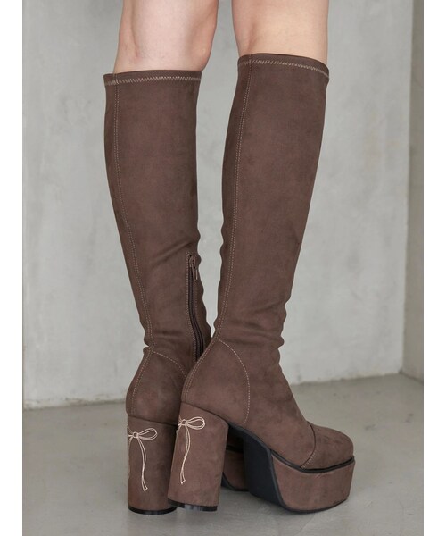 CALNAMUR（カルナムール）の「ロングブーツ（ブーツ・レディース・ホワイト/アイボリー/ブラック/ブラウン・S/M/L）」の18枚目の写真