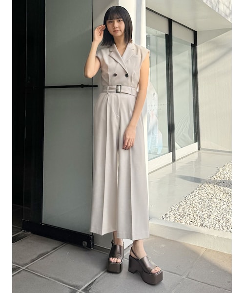 MURUA（ムルーア）の「テーラードノースリオールインワン（つなぎ/オールインワン・レディース・グレー/ブルー/ベージュ/カーキ/アイボリー/ブラック/モカ/ミックス・F/1/2）」の20枚目の写真