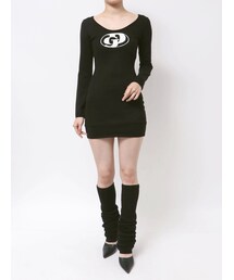 GYDA | レッグウォーマーSET GD インターシャニットワンピース(ワンピース)