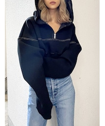 GYDA | バックレースUPポンチショートパーカー(パーカー)