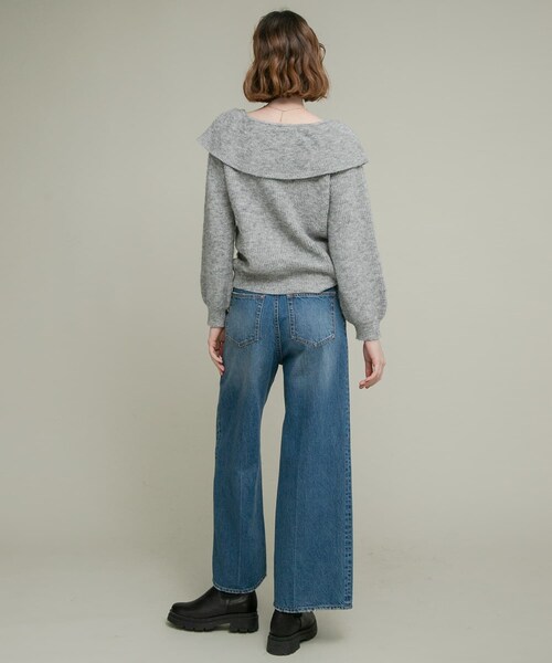 URBAN RESEARCH Sonny Label（アーバンリサーチサニーレーベル）の「『WEB限定』フリルカラーアゼニット（ニット/セーター・レディース・グレー/チャコール/ベージュ・Free）」の12枚目の写真