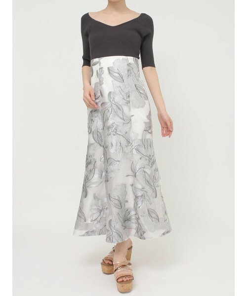 MERCURYDUO（マーキュリーデュオ）の「花柄ジャカードコルセット