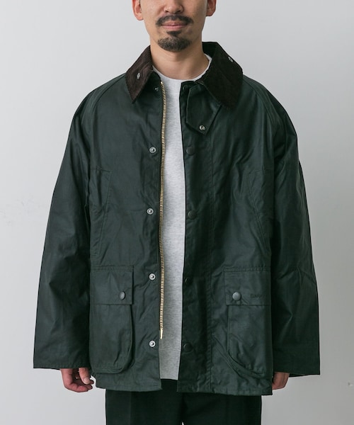 URBAN RESEARCH DOORS(アーバンリサーチドアーズ)の「OS BEDALE WAX JACKET(テーラードジャケット・メンズ・BLACK/SAGE・36/38/40)」の2枚目の写真