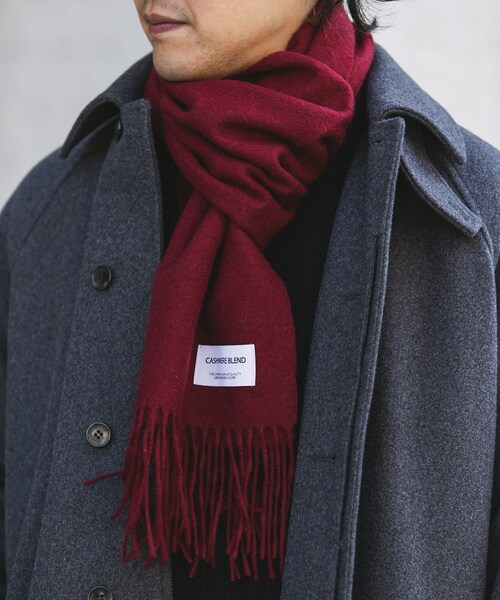 URBAN RESEARCH DOORS(アーバンリサーチドアーズ)の「カシミヤブレンド マフラー(マフラー・メンズ・GREEN/BLACK/GRAY/WINE RED・-)」の4枚目の写真