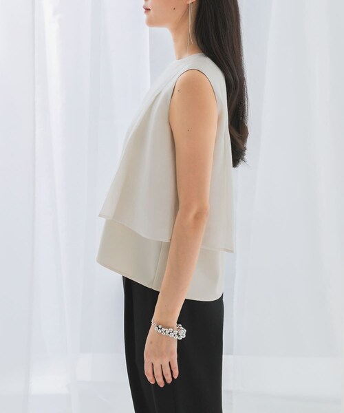 URBAN RESEARCH ROSSO（アーバンリサーチロッソ）の「シアーチンツレイヤードブラウス（シャツ/ブラウス・レディース・WHITE/MAUVE PINK/SLATE BLUE・FREE）」の14枚目の写真