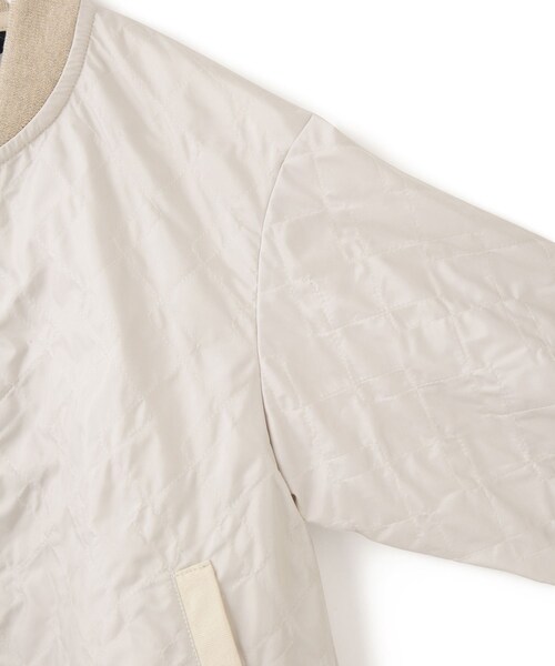 ADAM ET ROPE'(アダムエロペ)の「【LAVENHAM(ラベンハム)】UNWADDED BOMBER JACKET WOMENS(その他アウター・レディース・ブラック/ホワイト・10)」の6枚目の写真