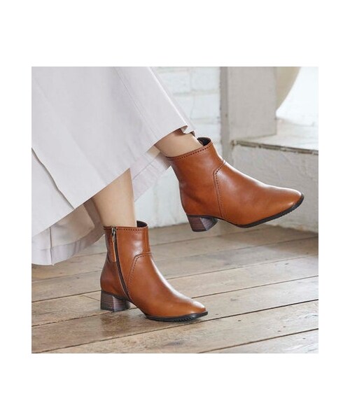 イング ing 【WEB限定】スクエアトゥショートブーツ