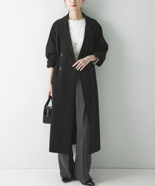 URBAN RESEARCH(アーバンリサーチ)の「『撥水/UVカット』ドロストトレンチコート(ステンカラーコート・レディース・GREGE/BEIGE/BLACK・36/38)」の9枚目の写真