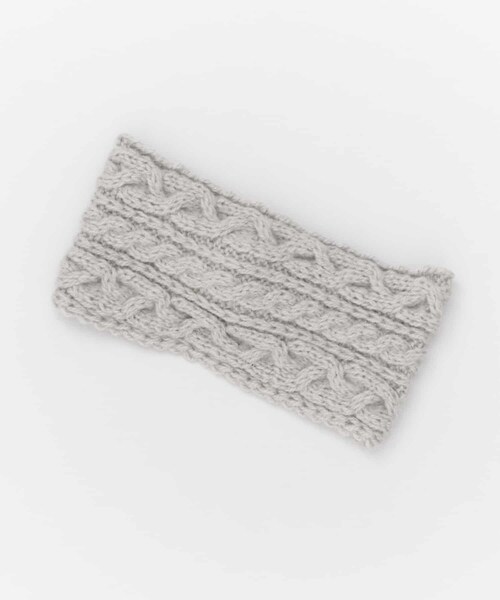 URBAN RESEARCH Sonny Label（アーバンリサーチサニーレーベル）の「HIGHLAND 2000　ALPACA HILDA HEADBAND∴（ヘアバンド・レディース・LTGREYグレー/CAMELキャメル/WHITEホワイト・one）」の8枚目の写真