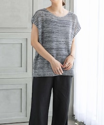 メランジメッシュニット