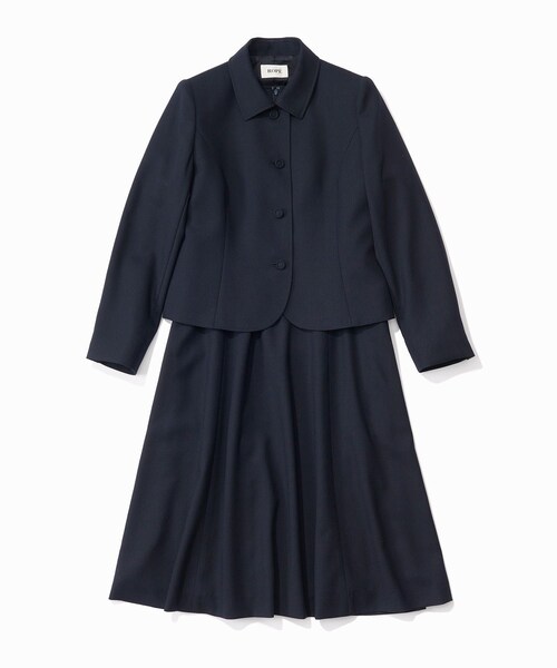 ROPE'（ロペ）の「【J'aDoRe・店舗限定】理英会監修 ウールクレープステンカラージャケット＆フレアワンピース/2点セット（ワンピース・レディース・ネイビー・36/40）」の11枚目の写真