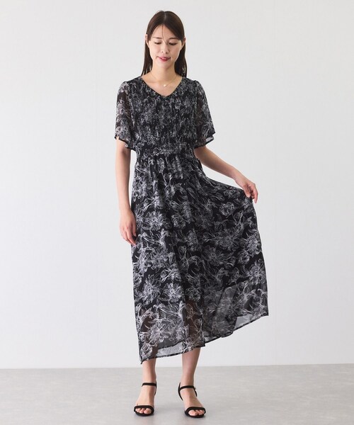 Jayro(ジャイロ)の「ミニプリーツフロントシフォンワンピース(ワンピース・レディース・ブラック系/ホワイト系/ピンク・M)」の5枚目の写真