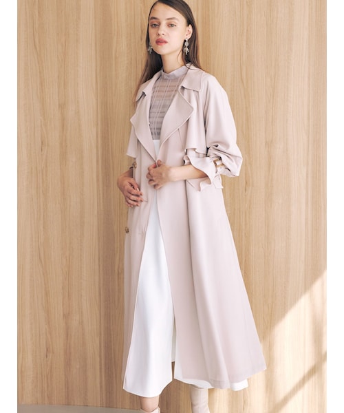 MERCURYDUO（マーキュリーデュオ）の「ベーシックトレンチコート（トレンチコート・レディース・アイボリー/ベビーピンク/アイスブルー/ラベンダー・XS/S/M）」の12枚目の写真