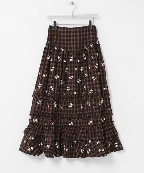 URBAN RESEARCH（アーバンリサーチ）の「GANNI　CHECK TIERED FRILL SKIRT（スカート・レディース・CAPPUCCINO・36）」の6枚目の写真