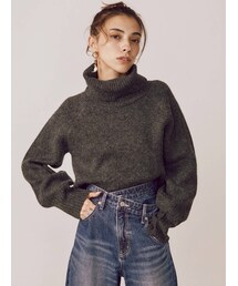 EVRIS | タートルクロップドニットトップス(ニット/セーター)
