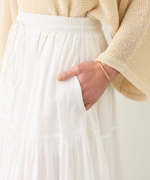 ROPE'(ロペ)の「INDIAコットンボイルシフリー刺繍サークルフレアスカート/セットアップ対応・イージーケア(スカート・レディース・ブラック/ホワイト・F)」の22枚目の写真