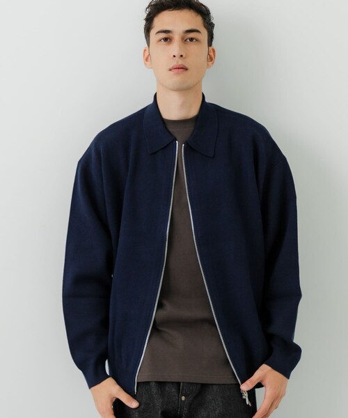 URBAN RESEARCH(アーバンリサーチ)の「綿カシミヤZIPカーディガン(カーディガン/ボレロ・メンズ・ICE GRAY/NAVY/BLACK・M/L)」の9枚目の写真
