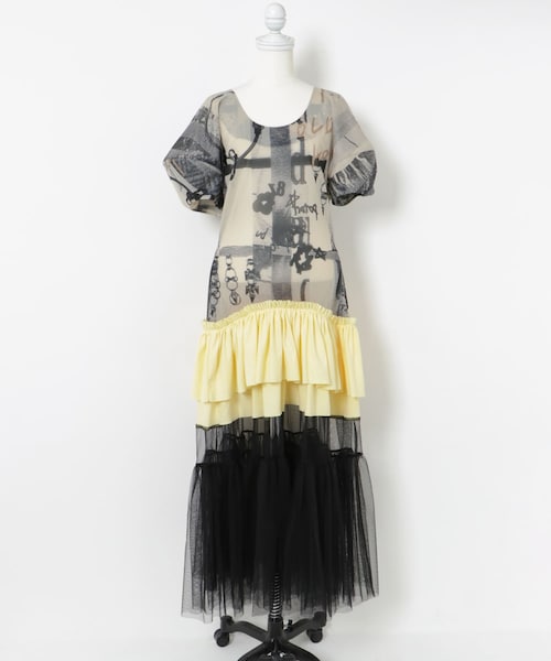 THE GOODLAND MARKET（ザグッドランドマーケット）の「old honey　72℃ dress（ワンピース・レディース・green/beige・FREE）」の2枚目の写真