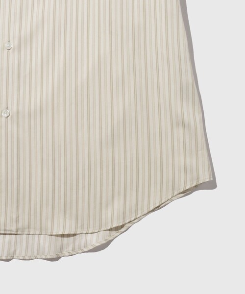 ADAM ET ROPE'（アダムエロペ）の「【AURALEE/オーラリー】COTTON SILK STRIPE STAND COLLAR SHIRT（シャツ/ブラウス・メンズ・キナリ/ブルー系・3/4/5）」の12枚目の写真