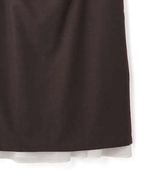 ADAM ET ROPE'(アダムエロペ)の「【JANE SMITH(ジェーンスミス)】WASHABLE WOOL TROPICAL LAYERED SKIRT(スカート・レディース・ブラウン・36)」の5枚目の写真