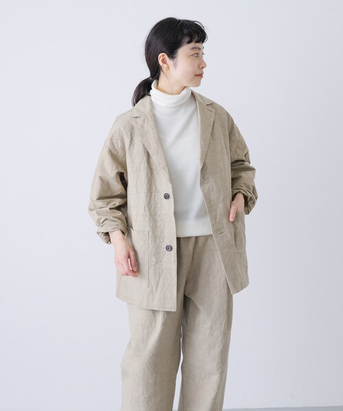 かぐれ（カグレ）の「『ユニセックス』Tailored jacket（テーラードジャケット・レディース・BEIGE/BLACK/MOCHA・1/2）」の4枚目の写真