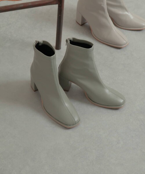 SENSE OF PLACE by URBAN RESEARCH（センスオブプレイスバイアーバンリサーチ）の「スクエアトウセンターシームストレッチブーツ（その他シューズ・レディース・PYTHON/BLACK/BLCK/IVORY/BROWN/BEIGE/L.KHAKI・S/M/L）」の6枚目の写真