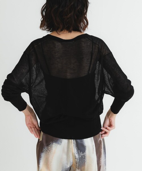 URBAN RESEARCH（アーバンリサーチ）の「カシミヤミックスVネックカーディガン（カーディガン/ボレロ・レディース・GRAY/ORANGE/BLACK・FREE）」の7枚目の写真