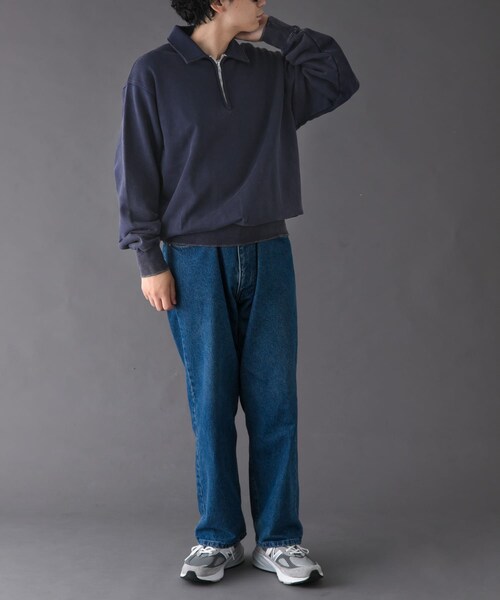 URBAN RESEARCH DOORS（アーバンリサーチドアーズ）の「FORK&SPOON　サンブリーチハーフジップスウェット（スウェット・メンズ・RED/NAVY・4/5）」の17枚目の写真