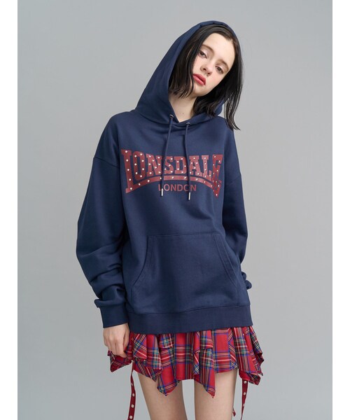 jouetie（ジュエティ）の「【LONSDALE×jouetie】スタッズBIGフーディー（その他トップス・レディース・オフホワイト/ブラック/ネイビー・M）」の6枚目の写真