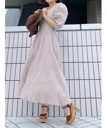 dazzlin | コットンバックオープンフレアワンピース(ワンピース)