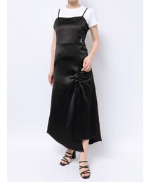 EVRIS | 【ディズニーコレクション】サテンロングギャザーワンピース(ワンピース)