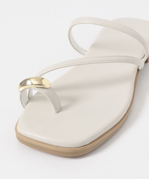 URBAN RESEARCH DOORS（アーバンリサーチドアーズ）の「メタルリングフラットサンダル（サンダル・レディース・L.GREIGE/BLACK・36/37/38）」の11枚目の写真