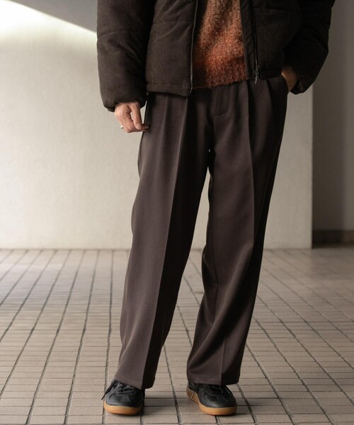 SENSE OF PLACE by URBAN RESEARCH（センスオブプレイスバイアーバンリサーチ）の「『セットアップ対応』ウールライクダブルタックワイドパンツ（その他パンツ・メンズ・BLACK/CHARCOAL/GREIGE/NAVY・S/M/L）」の22枚目の写真