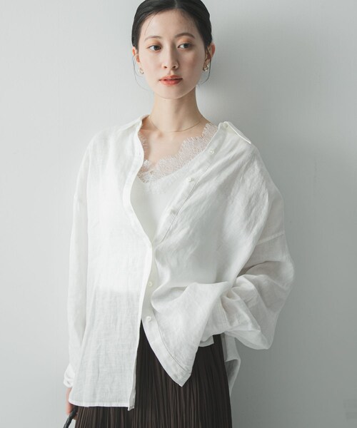 URBAN RESEARCH(アーバンリサーチ)の「スカラップレースタンクトップ(タンクトップ・レディース・OFF WHITE/BLACK・Free)」の6枚目の写真
