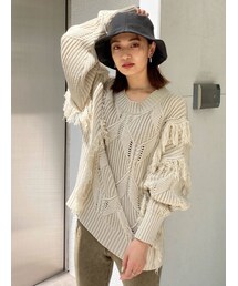 EMODA | オーバーフリンジニット(ニット/セーター)
