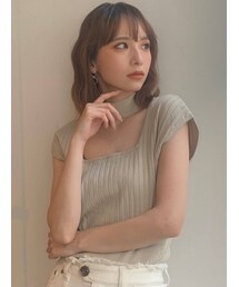 MURUA | チョーカーフレンチスリーブニット(ニット/セーター)