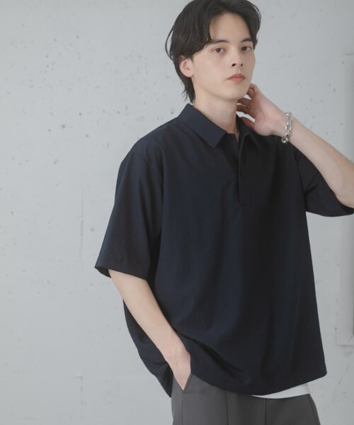 SENSE OF PLACE by URBAN RESEARCH(センスオブプレイスバイアーバンリサーチ)の「『接触冷感/速乾』スパンブロードプルオーバーシャツ(シャツ/ブラウス・メンズ・WHITE/BLUE/NAVY・M/L)」の3枚目の写真
