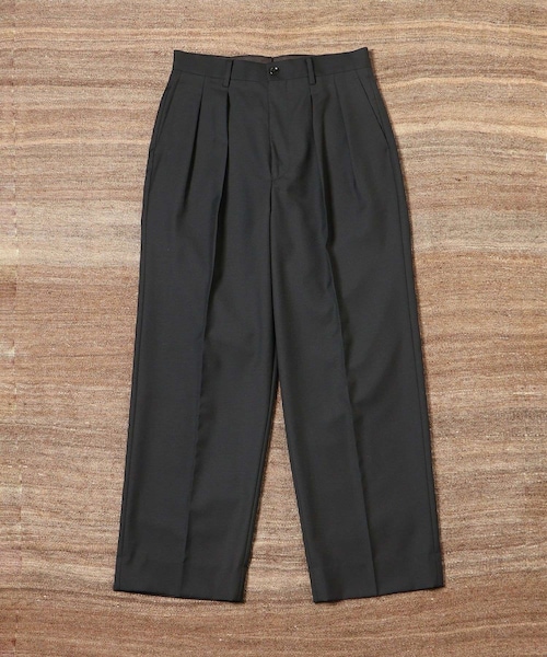 ADAM ET ROPE'（アダムエロペ）の「【WILD LIFE TAILOR】ウーステッド ワイド ストレート スラックス（スラックス・メンズ・ブラック/チャコール/ネイビー・L/M）」の3枚目の写真